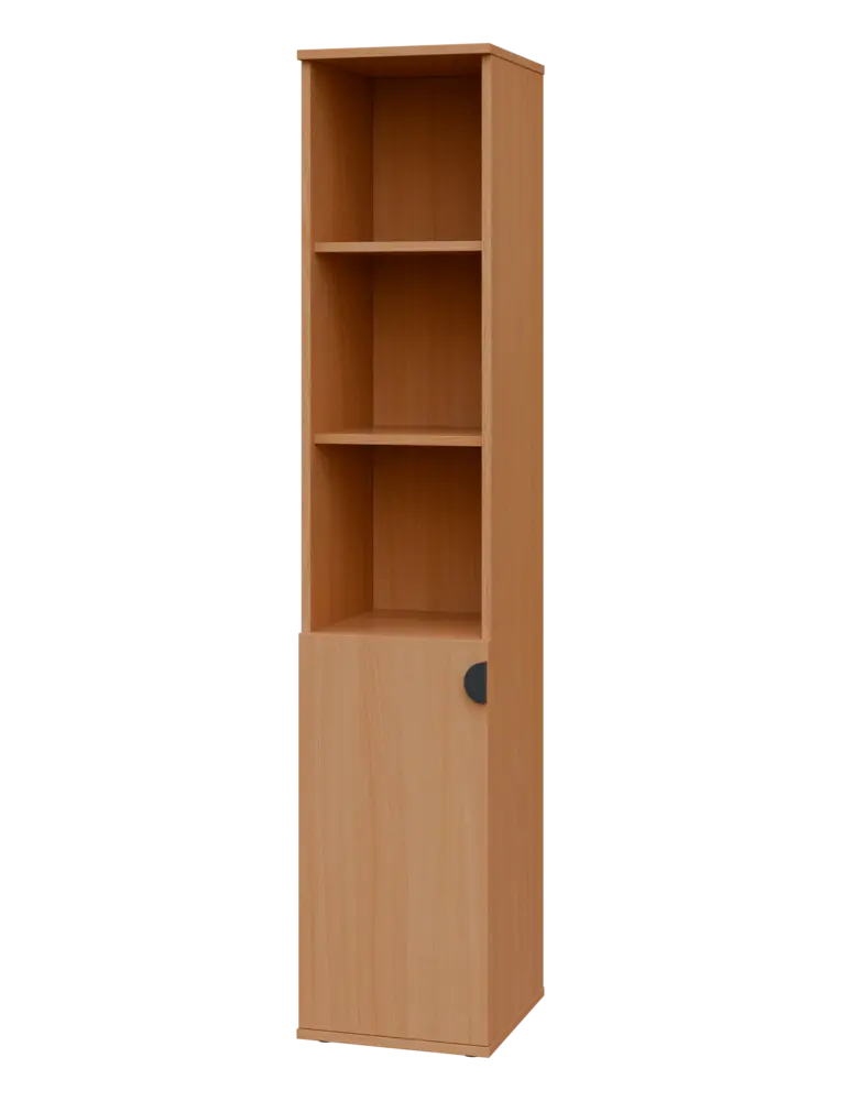 TN 5 - 3DN kancelářská skříň, 1-dveřová/nika, levá, 1822x360x400, buk royal